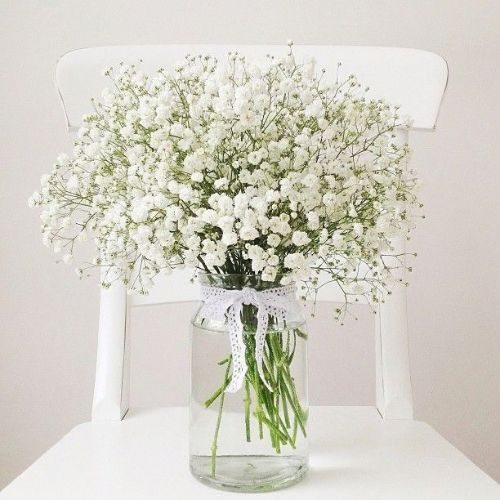 arranjo de flores com Gypso